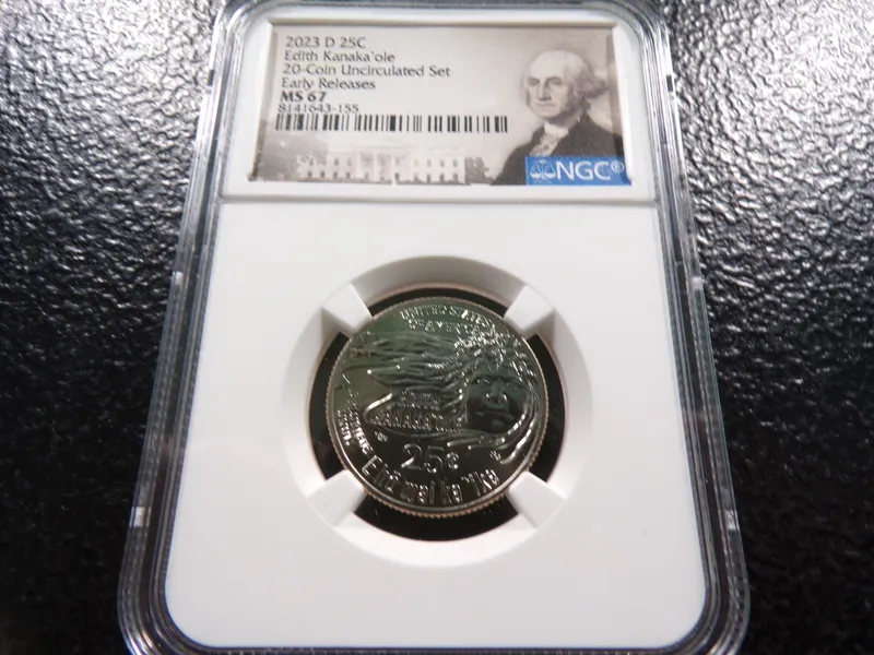 2023-D NGC MS67 EARLY RELEASES EDITH KANAKA'OLE QUARTER from auction in Englewood, Ohio — image 15