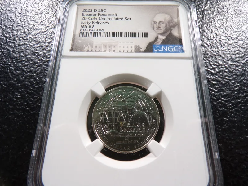 2023-D NGC MS67 EARLY RELEASES ELEANOR ROOSEVLET QUARTER from auction in Englewood, Ohio — image 18