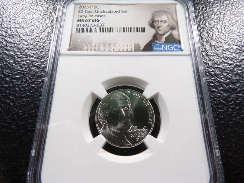 2023-P NGC MS67 6FS EARLY RELEASES JEFFERSON NICKEL from auction in Englewood, Ohio — image 48