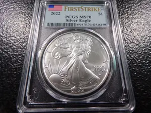 2022 Pcgs ms70 First Strike American Silver Eagle Dollar