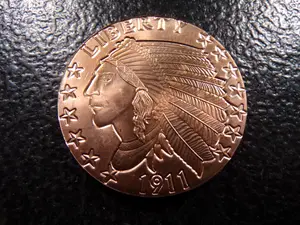 INDIAN HEAD STYLE 1 OUNCE .999 FINE COOPER
