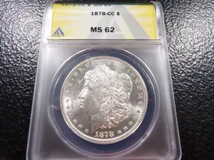 1878-cc Anacs ms62 Carson City Morgan Silver Dollar