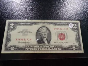 1963 RED SEAL $2 UNITED STATES NOTE