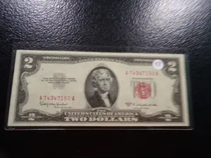 1953-C RED SEAL $2 UNITED STATES NOTE