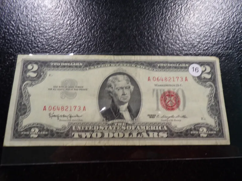 1963 RED SEAL $2 UNITED STATES NOTE from auction in Englewood, Ohio — image 17