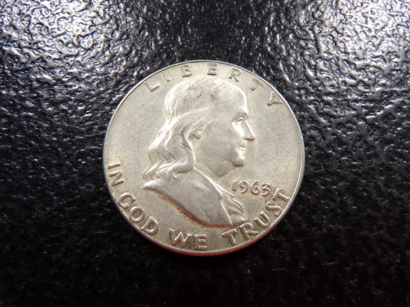 1963-D FRANKLIN SILVER HALF DOLLAR from auction in Englewood, Ohio — image 31
