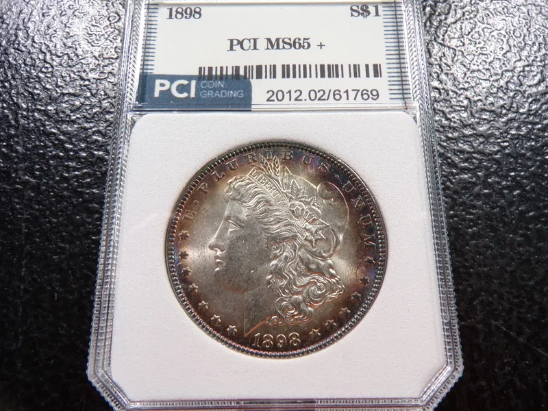 1898 PCI MS65+ MORGAN SILVER DOLLAR from auction in Englewood, Ohio — image 35