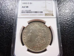 1892-o Ngc au58 Morgan Silver Dollar