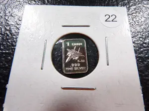 1 GRAM .999 FINE SILVER BAR F-15 JET PLANE