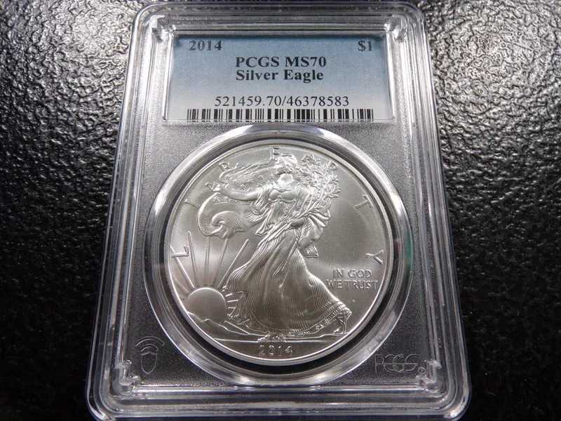 2014 PCGS MS70 AMERICAN SILVER EAGLE DOLLAR from auction in Englewood, Ohio — image 12