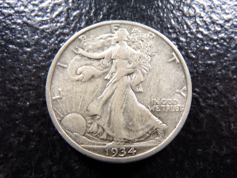 1934 WALKING LIBERTY SILVER HALF DOLLAR from auction in Englewood, Ohio — image 11