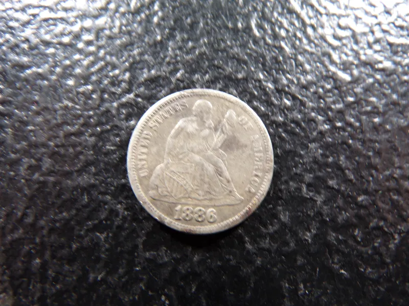 1886 SEATED LIBERTY SILVER DIME from auction in Englewood, Ohio — image 16