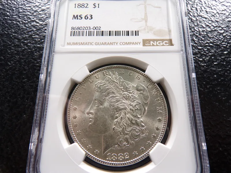 1882 NGC MS63 MORGAN SILVER DOLLAR from auction in Englewood, Ohio — image 34