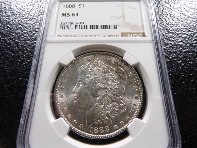 1888 NGC MS63 MORGAN SILVER DOLLAR from auction in Englewood, Ohio — image 42