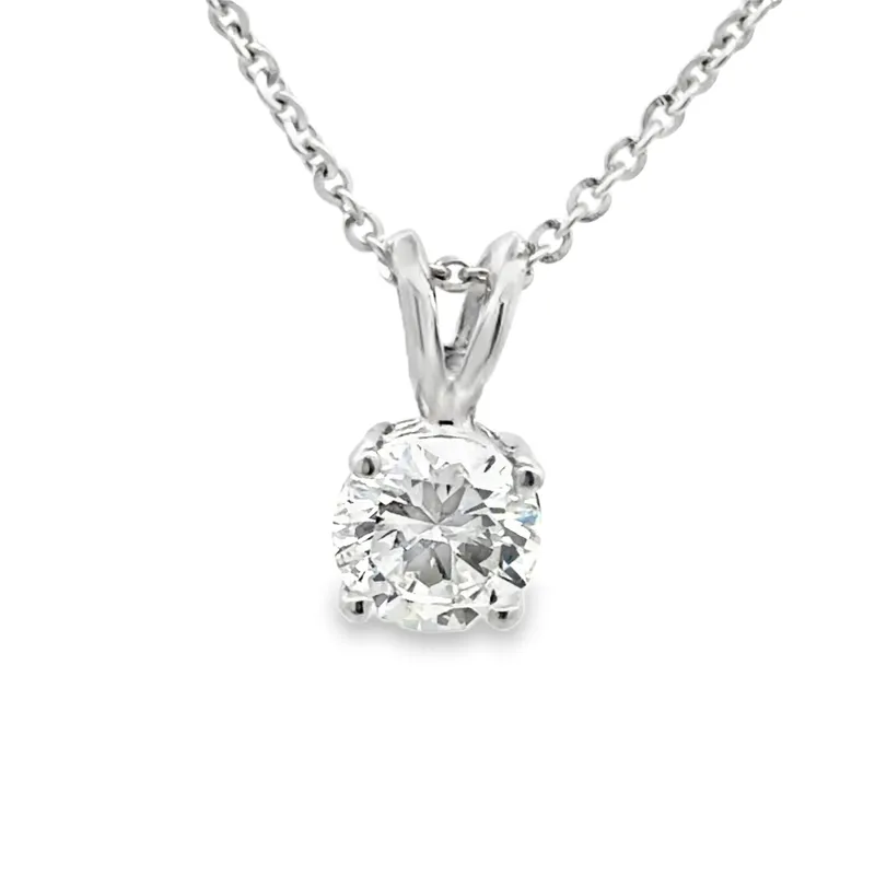 GIA Round Brilliant Diamond Solitaire Pendant Necklace from auction in Port St Lucie, Florida — image 14