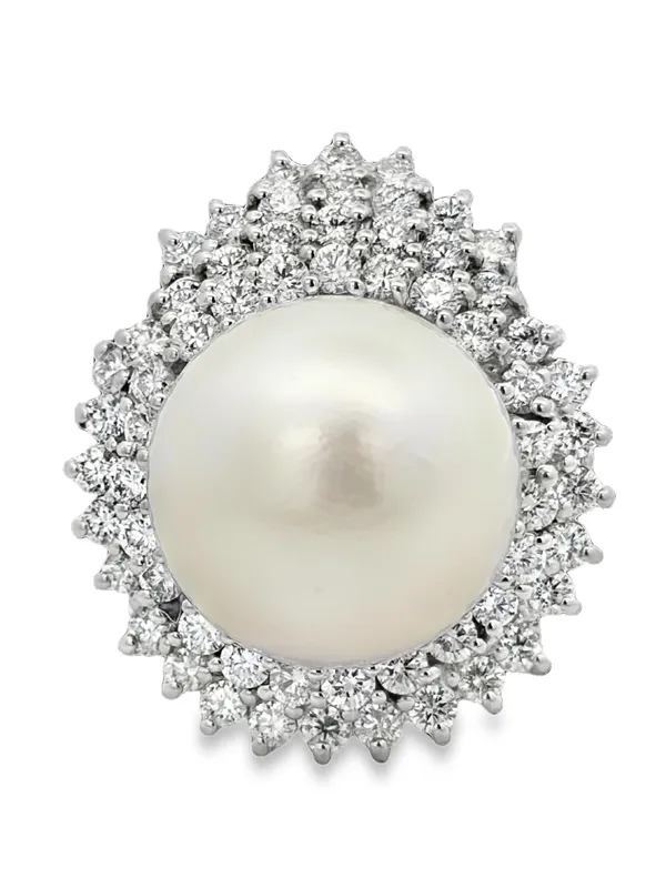 14K Natural South Sea Pearl & Diamond Ring from auction in Port St Lucie, Florida — image 43
