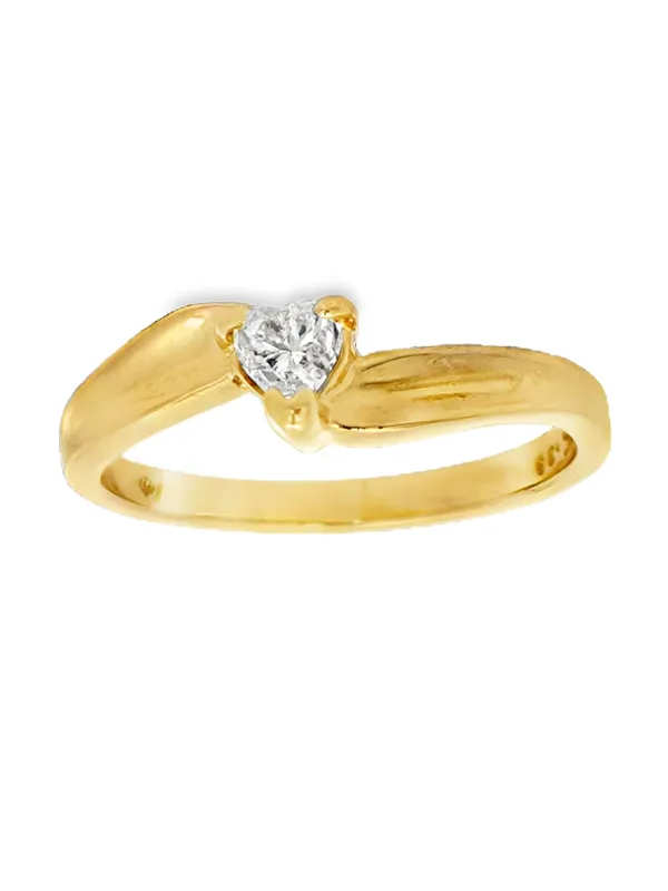 14K Heart Shaped Diamond Ring from auction in Port St Lucie, Florida — image 14