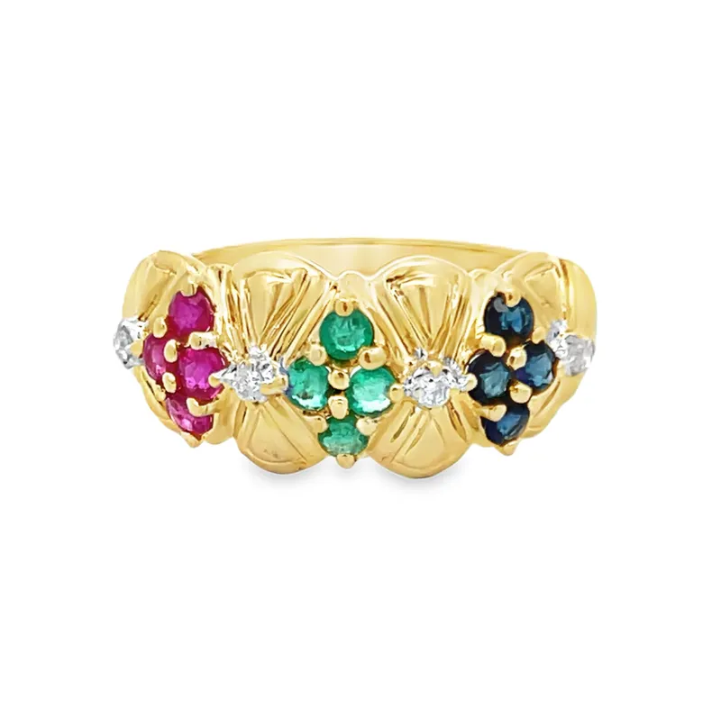 14K Ruby, Sapphire, Emerald & Diamond Ring from auction in Port St Lucie, Florida — image 39