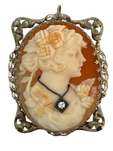 14K Cameo Brooch / Pendant