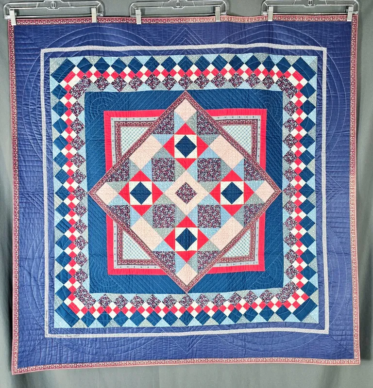 Plaid Quilt by Frances Abell Brand from auction in Princeton, New Jersey — image 7