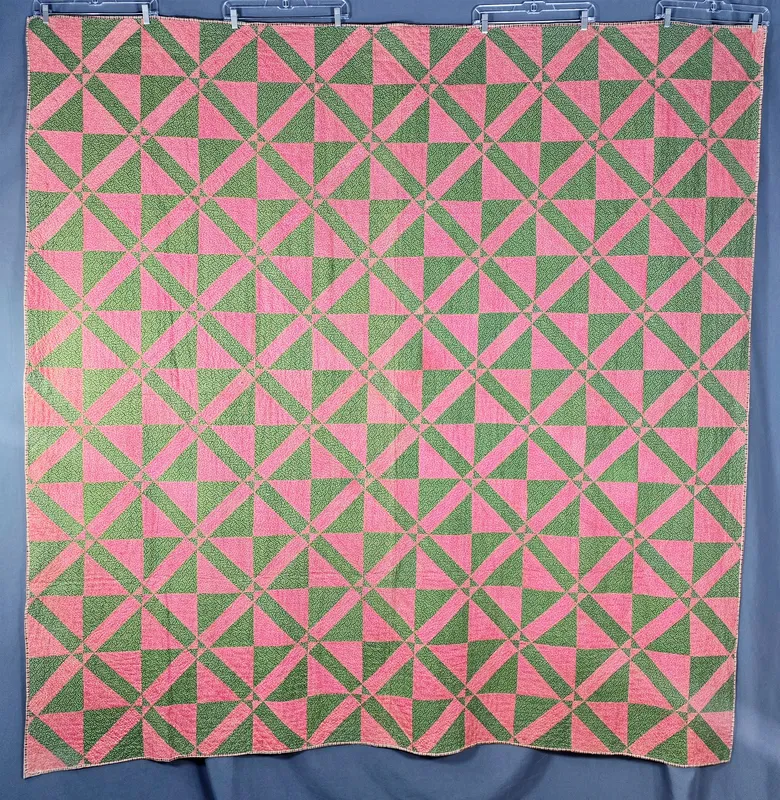 Antique c1880 Fly Foot Quilt from auction in Princeton, New Jersey — image 17
