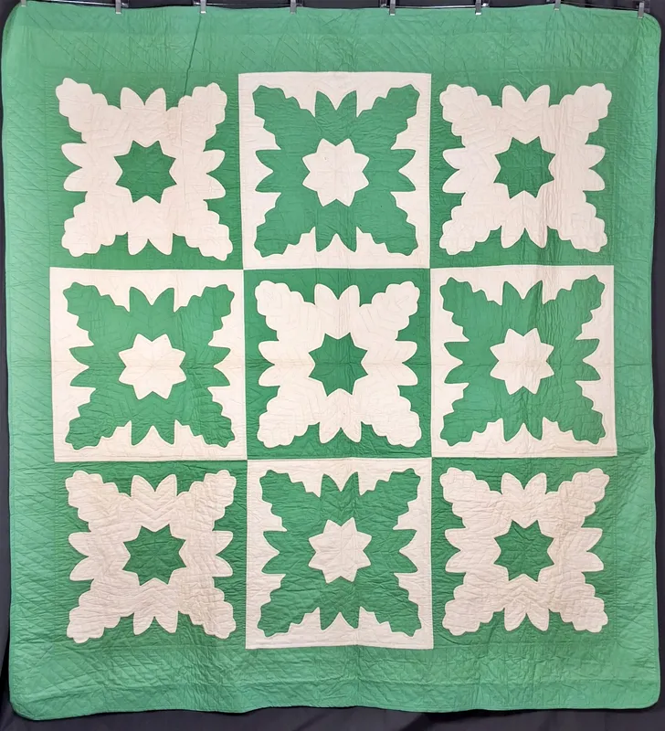 Vintage 1940 Scherenschnitte Snowflake Quilt from auction in Princeton, New Jersey — image 39