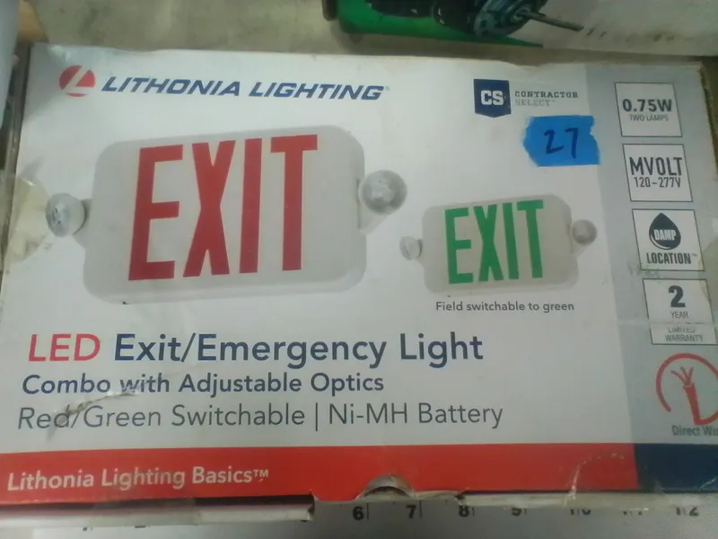 Two Lithonia Lighting LED Exit and Emergency Light Combo Units from auction in Brewton, Alabama — image 27