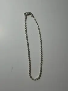 Sterling Silver Rope Chain Necklace, Made in Italy