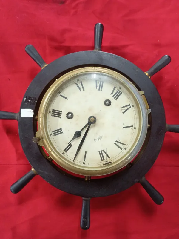 Schatz Royal Mariner Ships Wheel Mechanical Bell Clock from auction in Brewton, Alabama — image 3