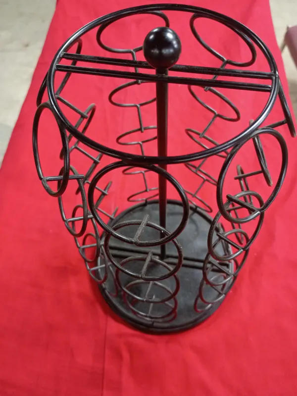 Rotating Black Metal Wire Countertop Carousel Rack from auction in Brewton, Alabama — image 28