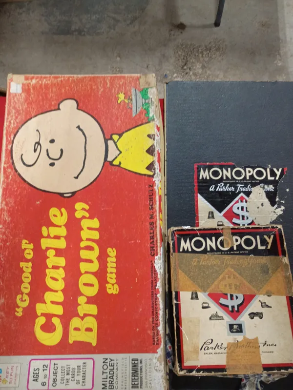 A Parker Brothers Monopoly Set and a Milton Bradley Peanuts Game from auction in Brewton, Alabama — image 34