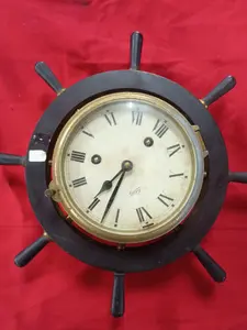 Schatz Royal Mariner Ships Wheel Mechanical Bell Clock