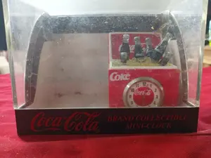 Coca-Cola Brand Collectible Mini-Clock Diorama Cooler 1999