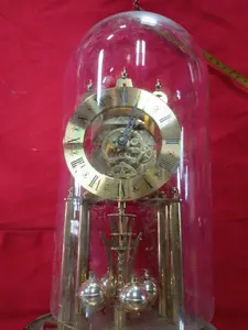 German Elgin Skeletonized Torsion Pendulum Anniversary Clock