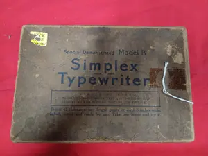 Simplex Model B Index Typewriter with Original Box