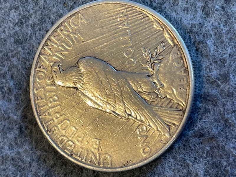 US Peace Silver Dollar, Denver Mint Mark from auction in Brewton, Alabama — image 3