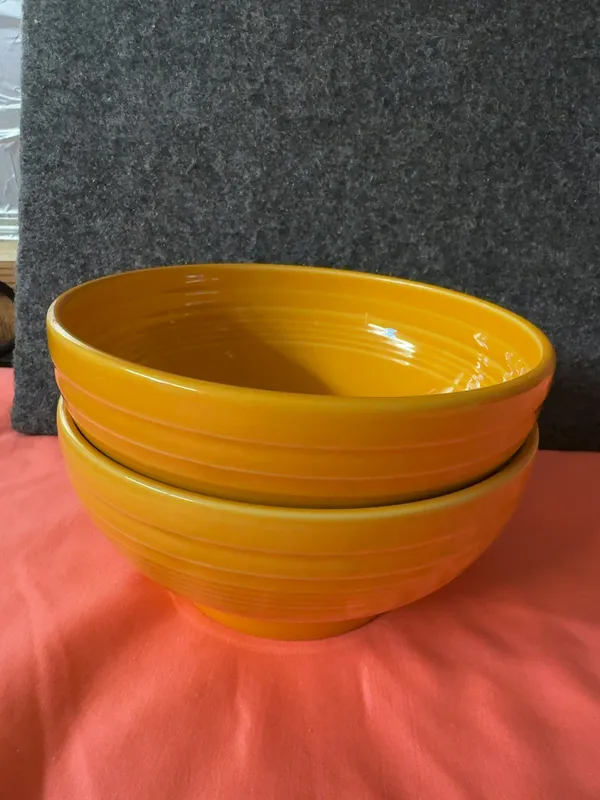 A Pair of Homer Laughlin Fiesta Sunflower Yellow Bistro Bowls from auction in Brewton, Alabama — image 19