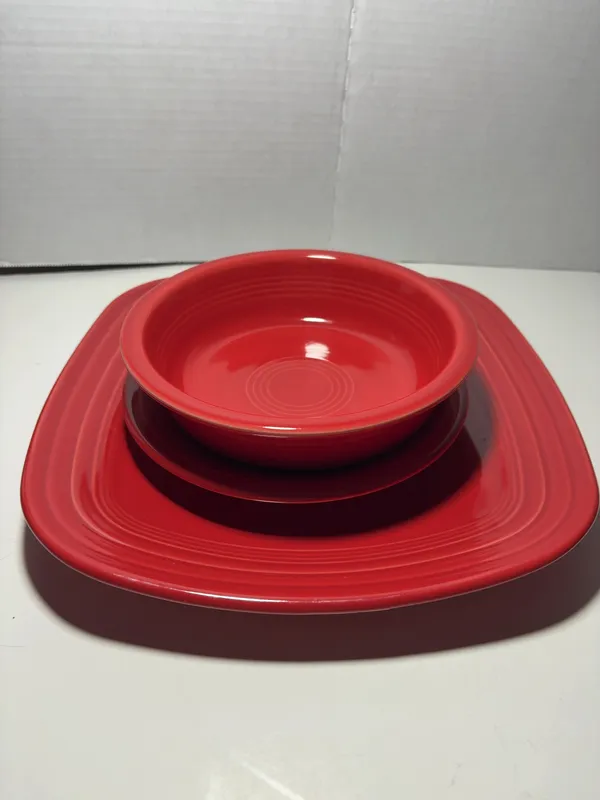 A Trio of Homer Laughlin Fiesta Ceramic Dinnerware in Scarlet Glaze from auction in Brewton, Alabama — image 45