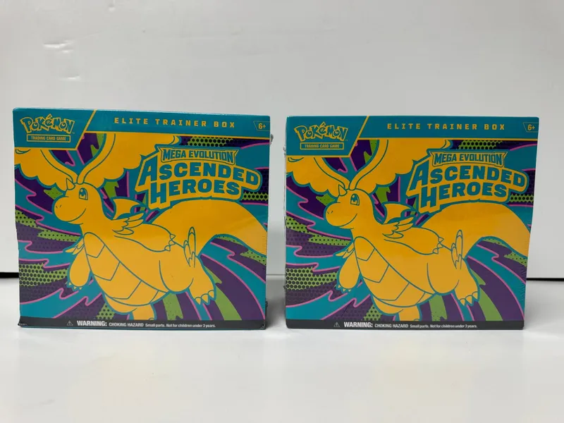 Two Pokemon TCG Mega Evolution: Ascended Heroes Elite Trainer Boxes from auction in Cranston, Rhode Island — image 8