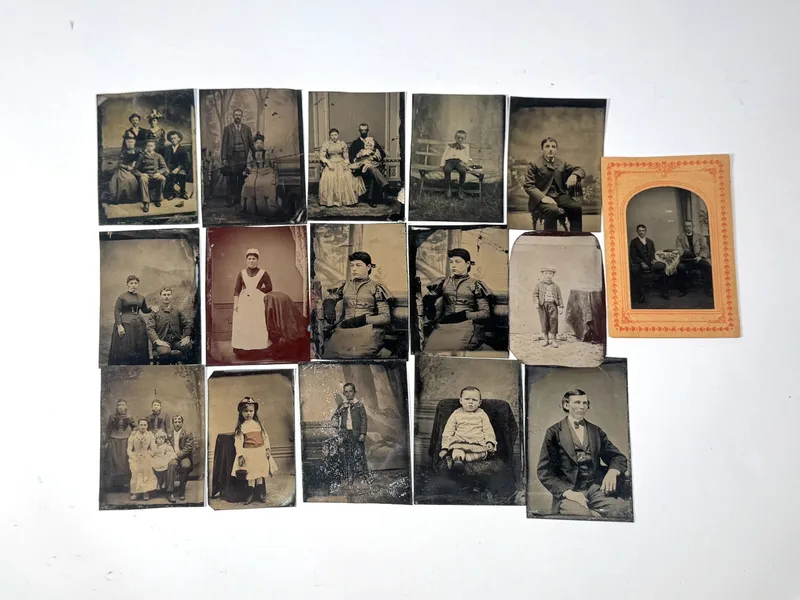 Group of 16 Tin Type Photographs from auction in Cranston, Rhode Island — image 28