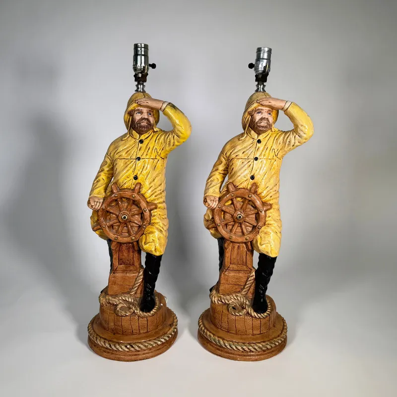 Pair of Sailor Lamps from auction in Cranston, Rhode Island — image 22