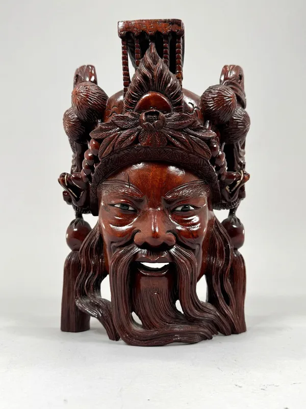 Chinese Rosewood Carved Mask from auction in Cranston, Rhode Island — image 33