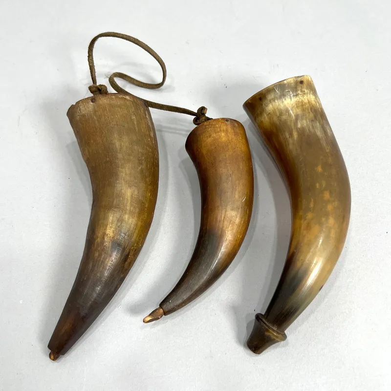 Three Antique Powder Horns from auction in Cranston, Rhode Island — image 47