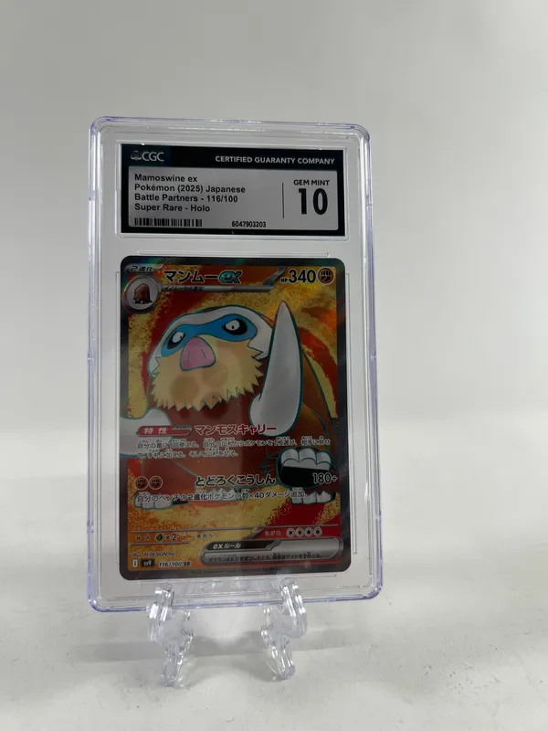 Mamoswine Ex Pokemon 2025 Japanese Battle Partners - 116/100 Super Rare - Holo, 10 from auction in Cranston, Rhode Island — image 4