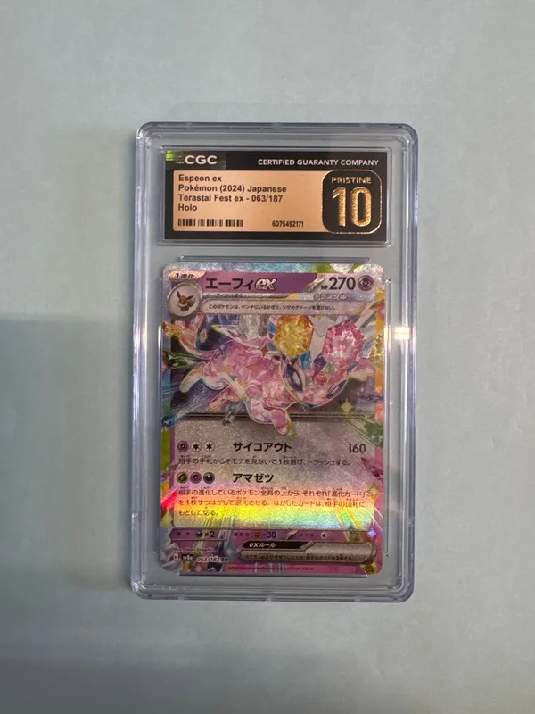 Espeon ex Japanese Terastal Fest ex - 063/187 - Holo Graded CGC 10 from auction in Cranston, Rhode Island — image 18