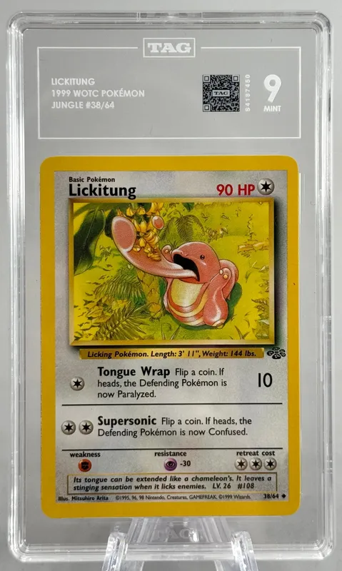 1999 Pokemon Lickitung #38/64 TAG Grading 9 from auction in Cranston, Rhode Island — image 32