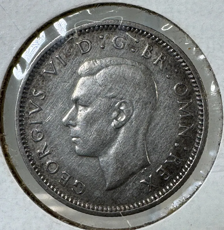 1945 British Sixpence Coin - 500 Silver from auction in Cranston, Rhode Island — image 9
