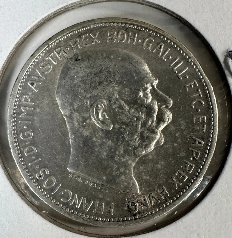 1912 Austria-Hungary 2 Corona .835 Silver Coin from auction in Cranston, Rhode Island — image 22