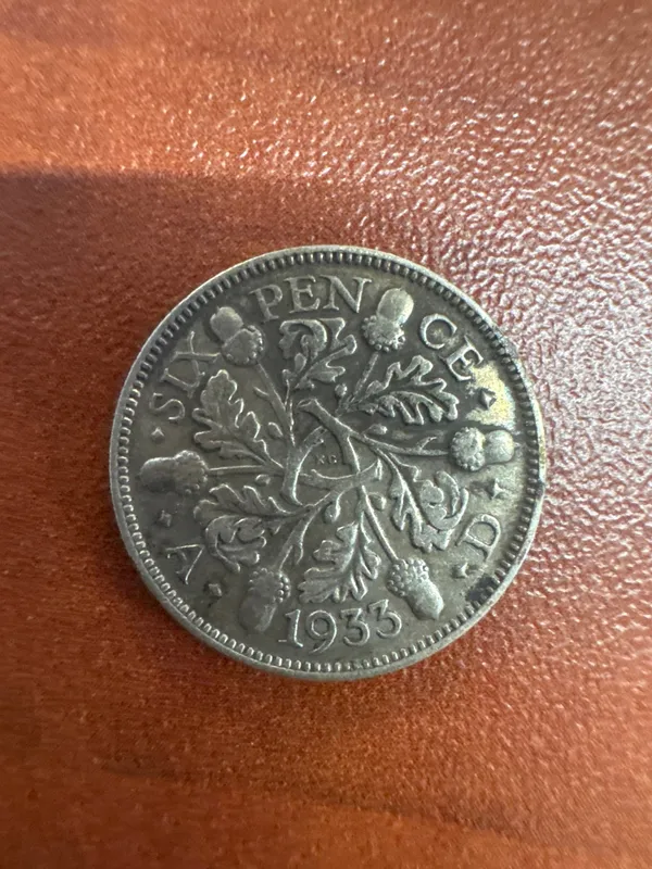 1933 British Sixpence Coin from auction in Cranston, Rhode Island — image 45