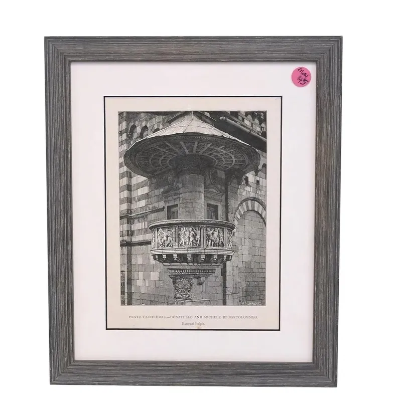 ANTIQUE ENGRAVING PRATO CATHEDRAL - EXTERNAL PULPIT from auction in Mount Pleasant, South Carolina — image 12